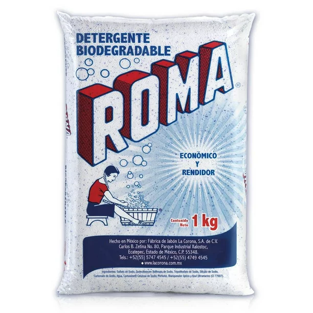 Detergente multiusos biodegradable en po Multiusos biodegradable 1 kg .                                                                                                                                                                                                                                  lvo Roma bolsa 1 kg                      - ROMA