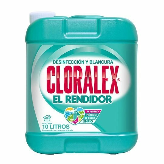 Blanqueador Cloralex, cloro 10 Lt.       Con poderosa fórmula ayuda a la limpieza y desinfección . unico con sello de seguridad que mantiene su calidad inalterable. ayuda a prevenir enfermedades como la influenza, colera, dengue, chikungunya y zika.                                                .                                        - 1572