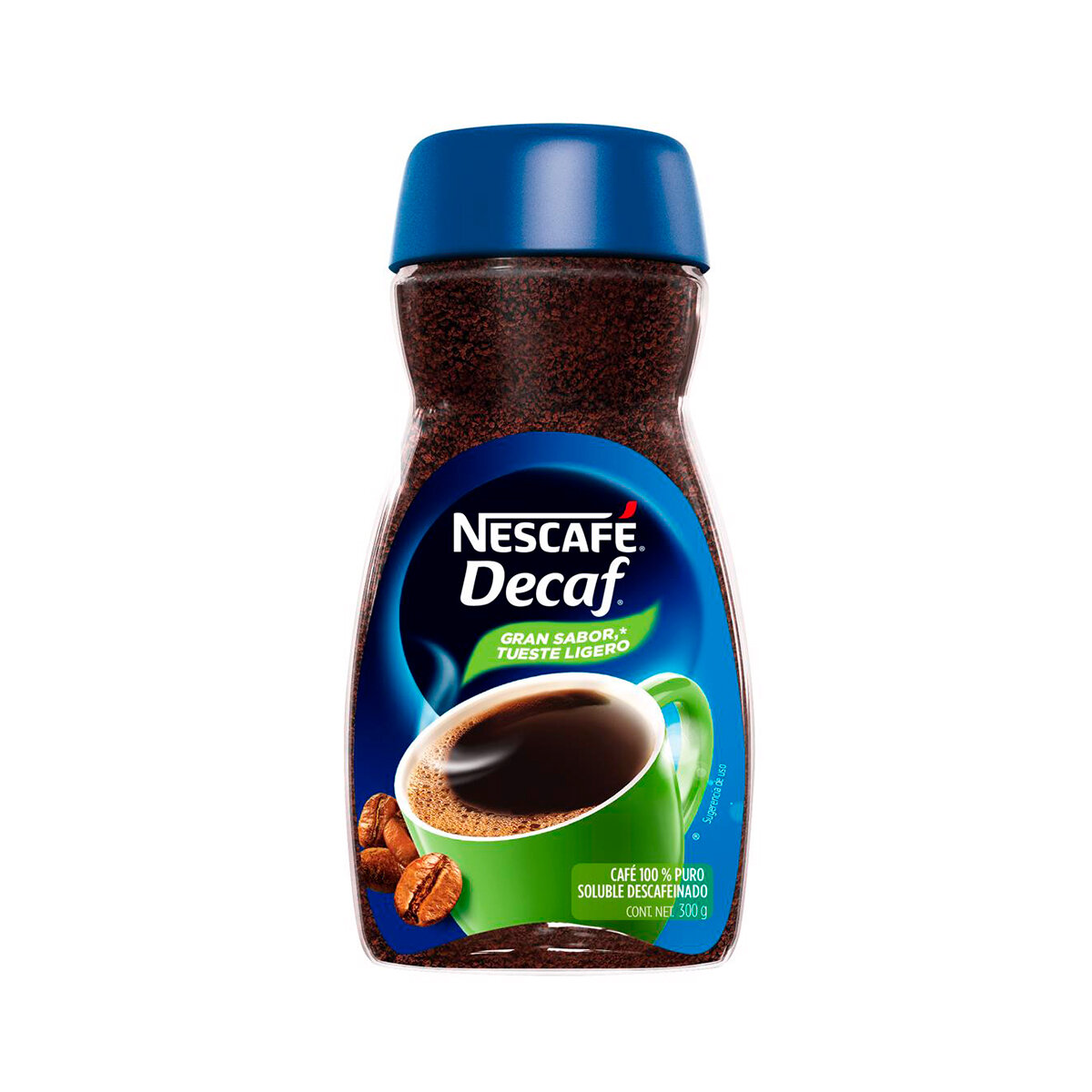Café soluble Nescafe Decaf descafeinado3 Hecho a base de granos de café 100% arábica, ofreciendo un jugoso y suave sabor con el aroma unico de rescate. ideal para empezar un dia con un cafe descafeinado - DECAF 300G
