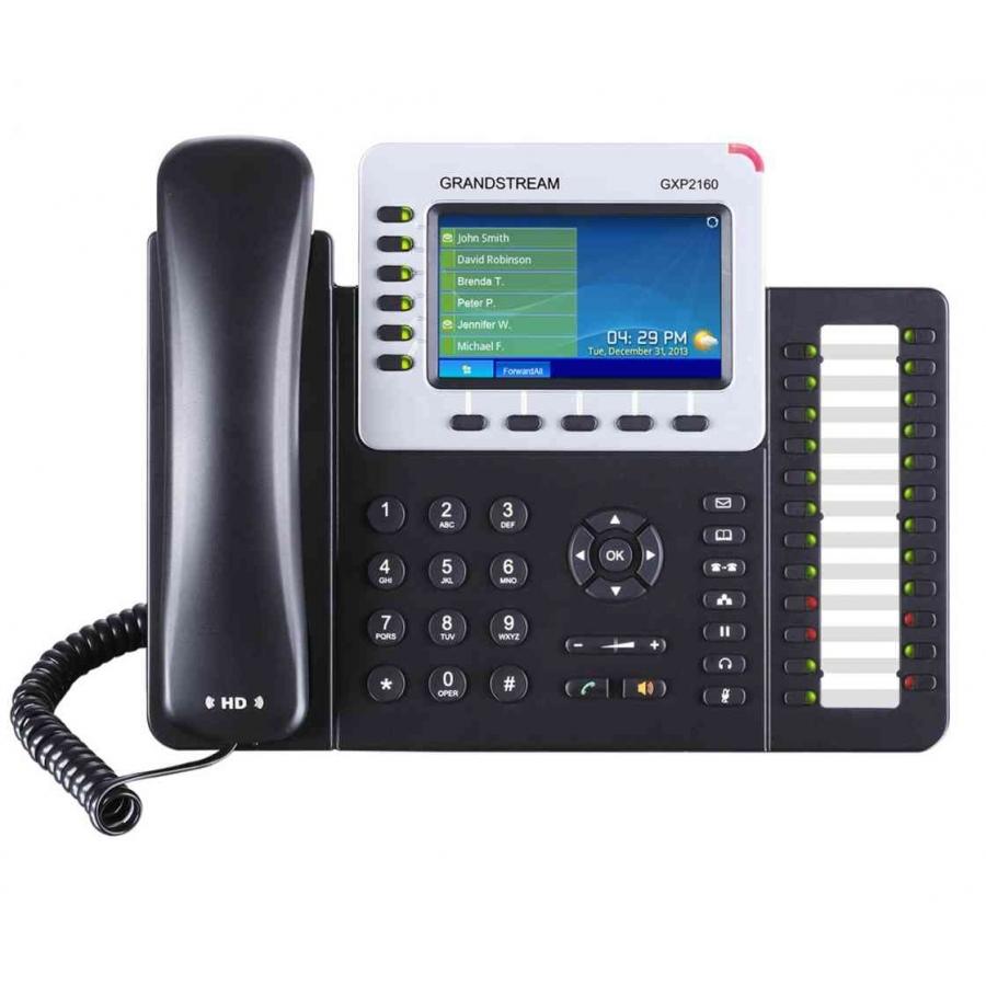 Teléfono IP Grandstream GXP2160, 6 líneas, Negro GXP2160 GXP2160 EAN 6947273701361UPC  - GRANDSTREAM