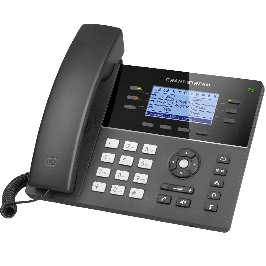 TELFONO IP WIFI GAMA MEDIA DE 6 LNEAS 3 CUENTAS SIP CON 4 TECLAS DE FUNCIN 24 TECLAS DE EXTENSIN BLF DIGITAL AUDIO HD Y CONFERENCIA DE 5 VAS POE CON FUENTE DE ALIMENTACION INCLUIDA. - GXP1760W