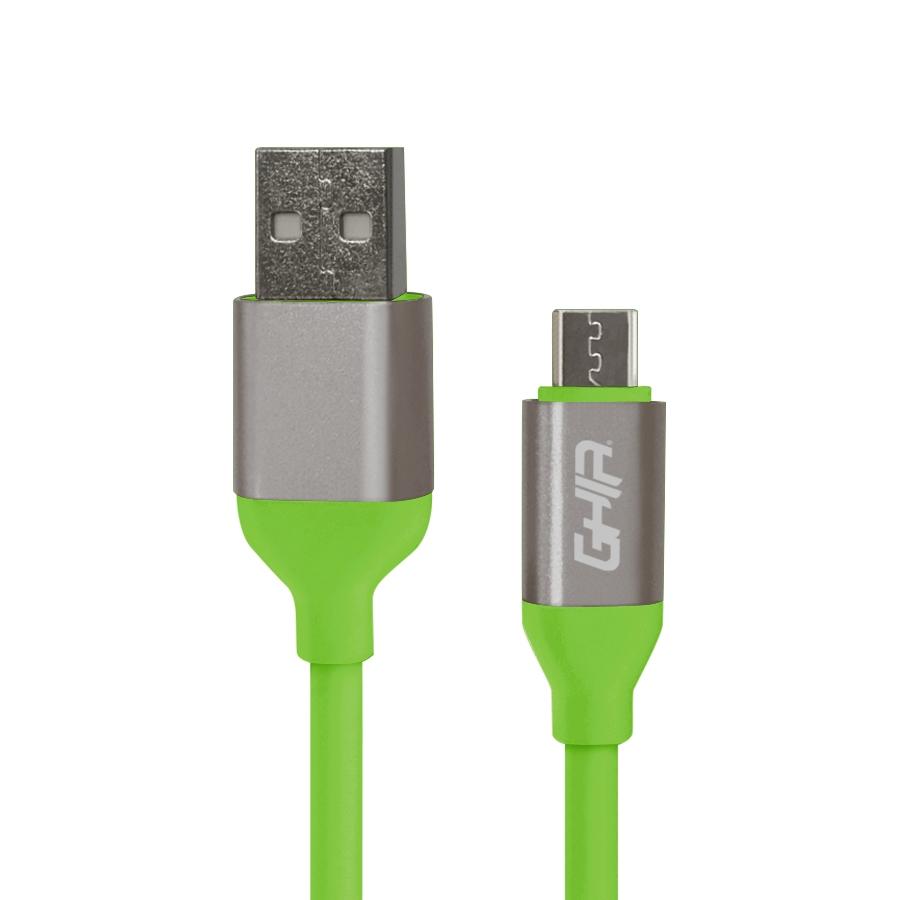 CABLE MICRO USB GHIA 1M COLOR VERDE - GAC-194V
