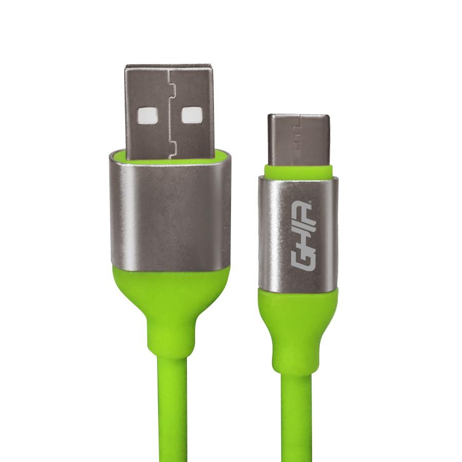 CABLE USB TIPO C GHIA 1M COLOR VERDE - GAC-195V