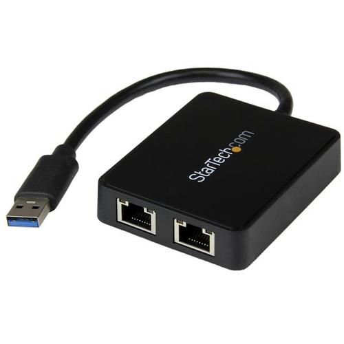 USB32000SPT TARJETA ETHERNET 2 PUERTOS RJ45 EXTERNA USB 3.0 CON 1X USB A UPC 0065030851428