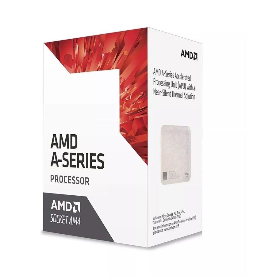 PROCESADOR AMD APU A8-9600 S-AM4 7A GEN. 65W 3.1GHZ TURBO 3.4GHZ CACHE 2MB 4CPU CORES / GRAFICOS RADEON 6GPU CORE R7 PC/ CON VENTILADOR/ COMP. BASICO. - AD9600AGABBOX