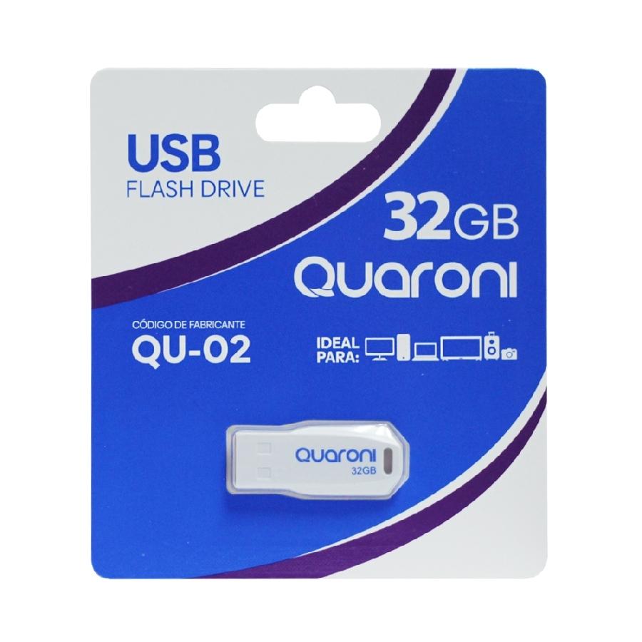 MEMORIA QUARONI 32GB USB PLASTICA USB 2.0 COMPATIBLE CON ANDROID/WINDOWS/MAC - QUARONI