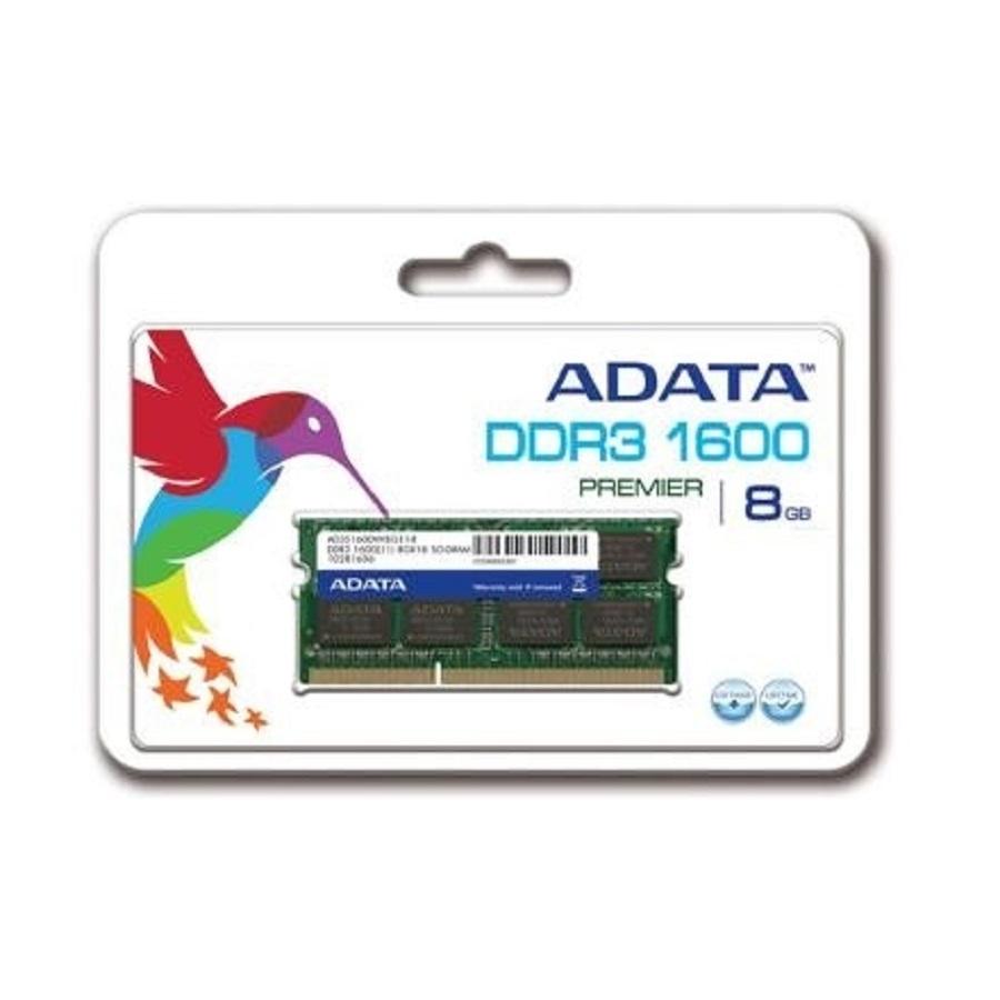 MEMORIA ADATA SODIMM DDR3L 8GB PC3L-12800 1600MHZ CL11 204PIN 1.35V LAPTOP/AIO/MINI PCS - ADATA