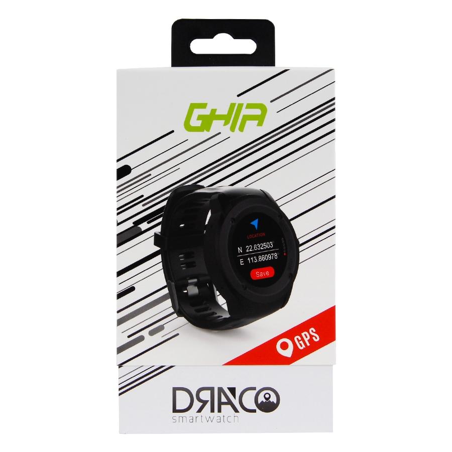 GHIA SMART WATCH DRACO /1.3 TOUCH/ HEART RATE/ BT/ GPS/ GAC-142 / COLOR NEGRO/NEGRO - GHIA
