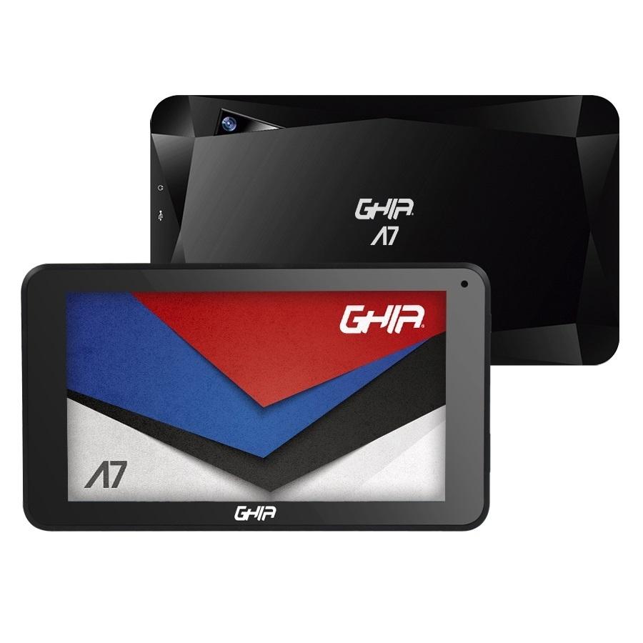 TABLET GHIA A7 WIFI/A50 QUADCORE/WIFI/BT/1GB/16GB/0.3MP2MP/2100MAH/ANDROID 9 GO EDITION/NEGRA - GTA7WFBLK