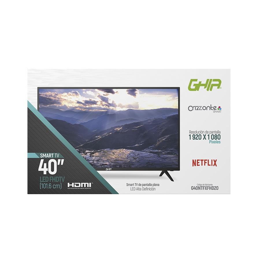 TELEVISION SMART GHIA NETFLIX FHD 40 PULG 1080P WIFI /2 HDMI /2 USB / RCA/OPTICO/3.5MM 60HZ - GHIA
