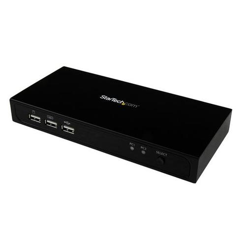 StarTech.com Interruptor KVM DisplayPort de 2 puertos - USB 2.0 - 4K 30Hz - SV231DPU2