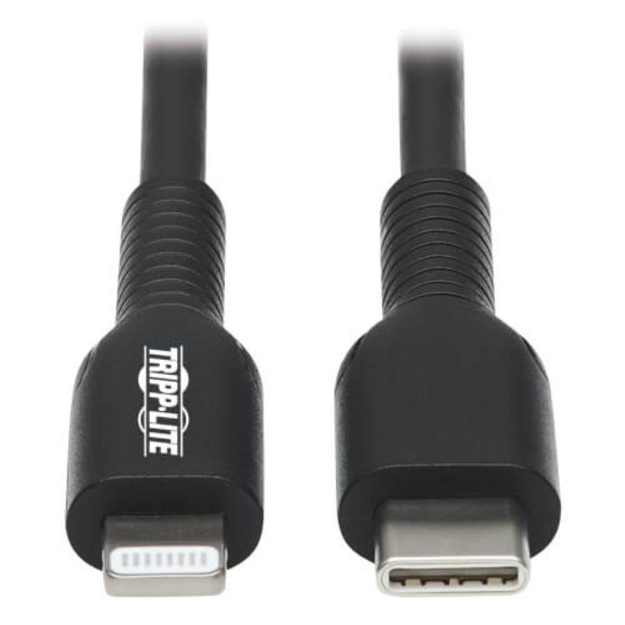CABLE USB TRIPP-LITE  M102-02M-BK CABLE DE SINCRONIZACIóN Y CARGA USB C A LIGHTNING (M/M), CERTIFICADO MFI, NEGRO, 2 M [6.6 PIES] - TRIPP-LITE