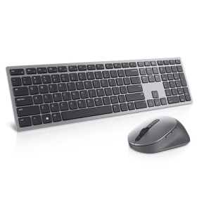 Dell Premier Wireless Keyboard And Mouse Km7321W  Juego De Teclado Y Ratn  Inalmbrico  24 Ghz Bluetooth 50  Espaol  Gris Titanio - 580-AJIY