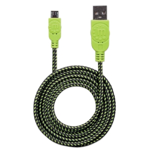 CABLE USB V2 A-MICRO B BLISTER TEXTIL 1.0M NEGRO/VERDE UPC 0766623394062 - 394062