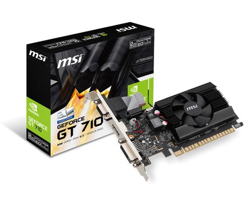 TJ VIDEO PCI EXPRESS 2.0 2GB MSI NVIDIA GEFORCE GT 710 DDR3 DVI D