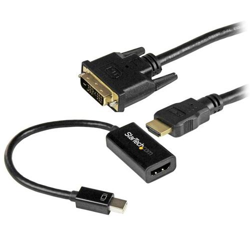 KIT DE CONECTIVIDAD MINI DISPLAYPORT A DVI Y HDMI UPC 0065030865692 - MDPHDDVIKIT