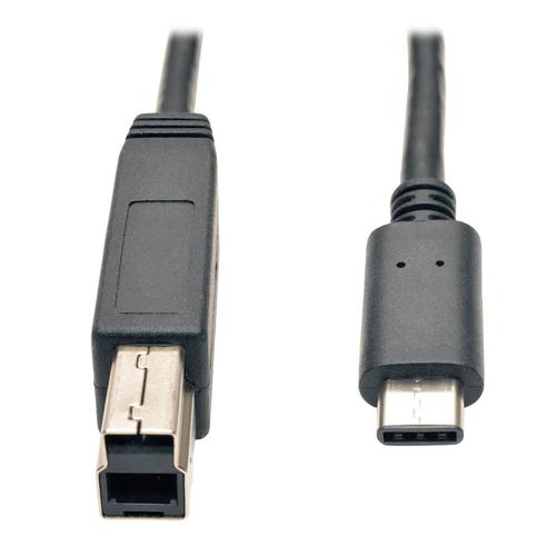 Tripp Lite 3ft USB 3.1 Gen 2 USB-C to USB-B Cable 10 Gbps M/M Fast Charging U422-003-G2 UPC 037332197375 - U422-003-G2