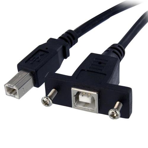 CABLE 0.3M EXTENSOR USB B MONTAJE EN PANEL HEMBRA A MACHO . UPC 0065030835411 - USBPNLBFBM1