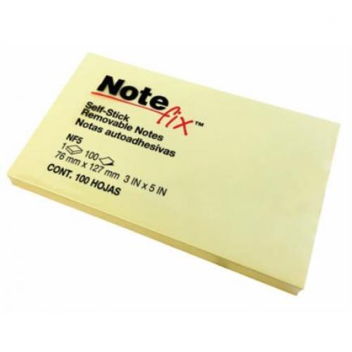 Notas 3M Adhesivas Note Fix 7.6x13 Color Amarillo 12 Bloques c/100 Hojas - NF5