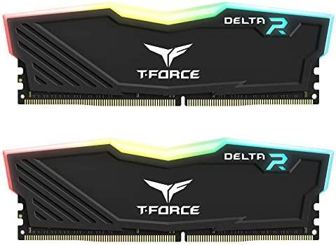 MEMORIA RAM DIMM TEAMGROUP T FORCE DELTA RGB 8GBx2 DDR4 3600 MHZ PC4 28800 135 V DIMM NEGRO TF3D416 - TF3D416G3600HC18JDC01