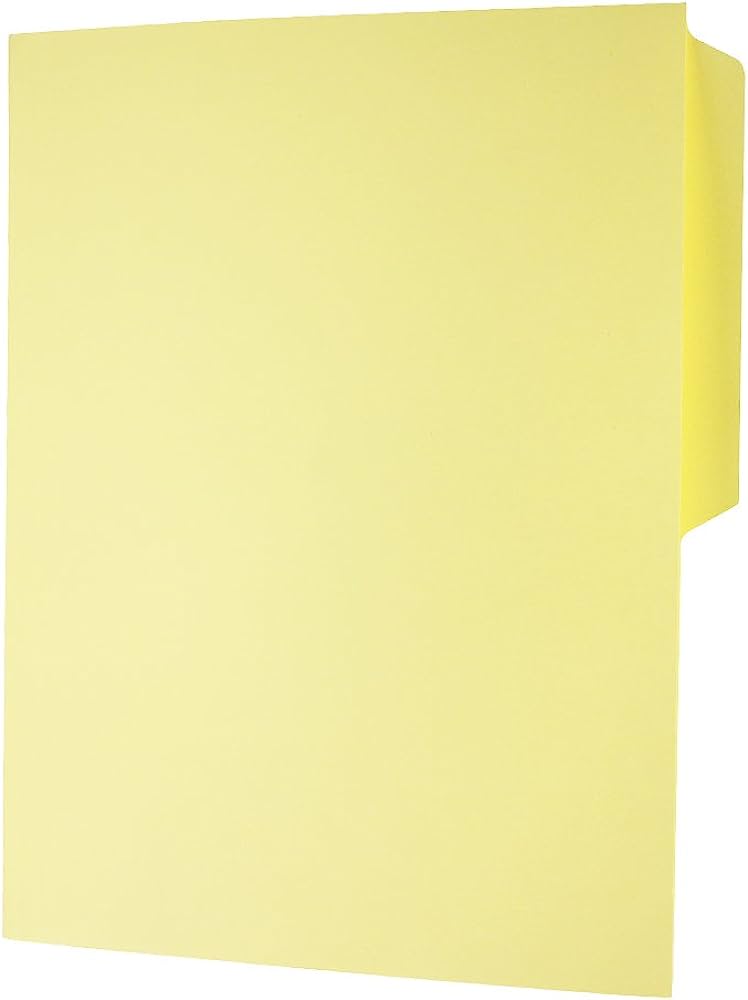 Folder manila Oxford carta color amarill Papel manila color stock de 9 pts., pre-suajado superior y lateral para broche de 8 cm, dobleces adicionales para expansión de hasta 2 cm, caja con 100 piezas.                                                                                                 o ceja 1/2 caja con 100 pzas             - M750 1/2 YEL