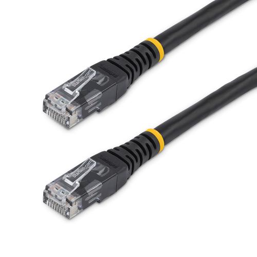 StarTech.com Cable de parche UTP Cat6 negro moldeado de 25 pies - Verificado por ETL - C6PATCH25BK