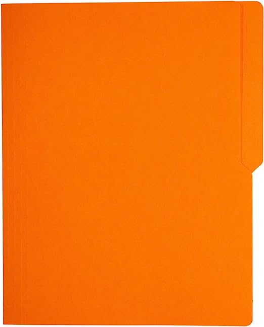 Folder naranja intenso APSA tamaño carta Medidas 23.5 cm ancho x 29.5 cm largo, alta capacidad de almacenamiento, suaje lateral y superior para broche, guías laterales para dar dimensión y puntas redondeadas                                                                                          , paquete con 100 piezas                 - L84-P
