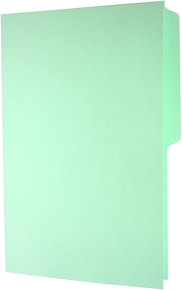Folder manila Oxford oficio color verde  Papel manila color stock de 9 pts., pre-suajado superior y lateral para broche de 8 cm, dobleces adicionales para expansión de hasta 2 cm, caja con 100 piezas.                                                                                                 ceja 1/2 caja con 100 pzas               - M751 1/2 GRE