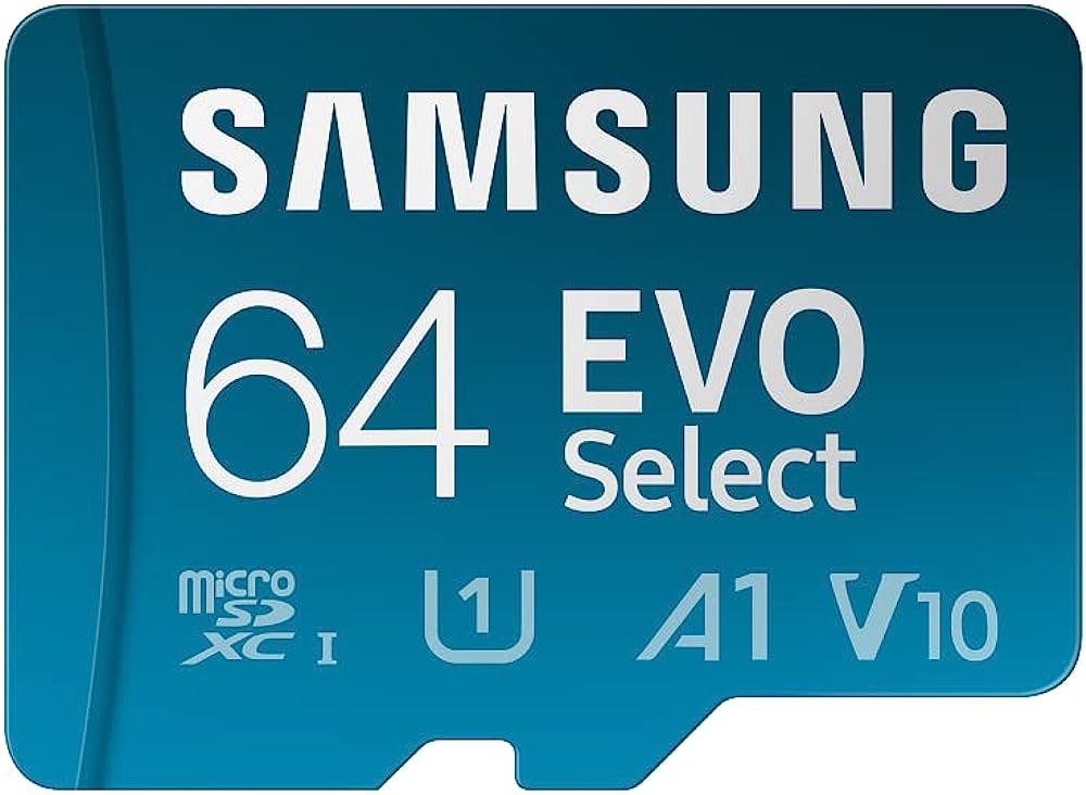 SAMSUNG EVO Select Micro SD -Memory -Card + Adapter, 64GB microSDXC 130MB/s Full HD & 4K UHD, UHS-I, U1, A1, V10, Expanded Storage for Android Smartphones, Tablets, Nintendo -Switch MB-ME64KA/AM UPC  - MB-ME64KA/AM