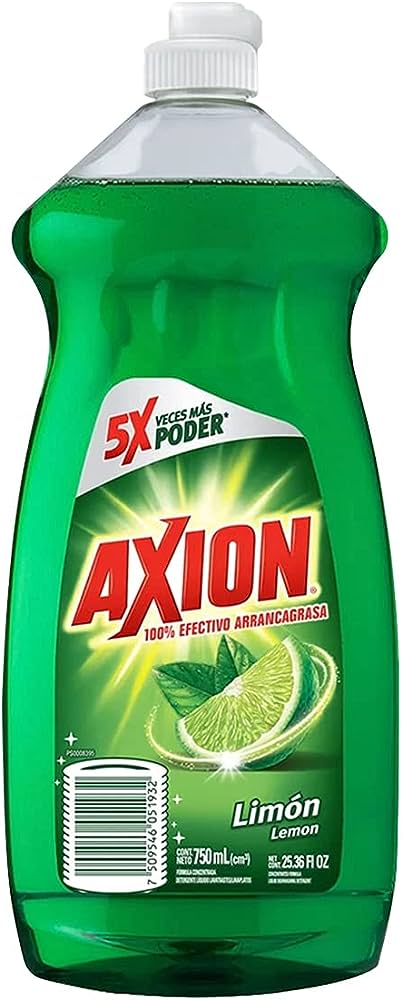 Lavatrastes liquido de Axion limon de 75 Contiene 750 ml.es de facil aplicación y fuerte poder arranca grasa.                                                                                                                                                                                            0 ml                                     - AXION