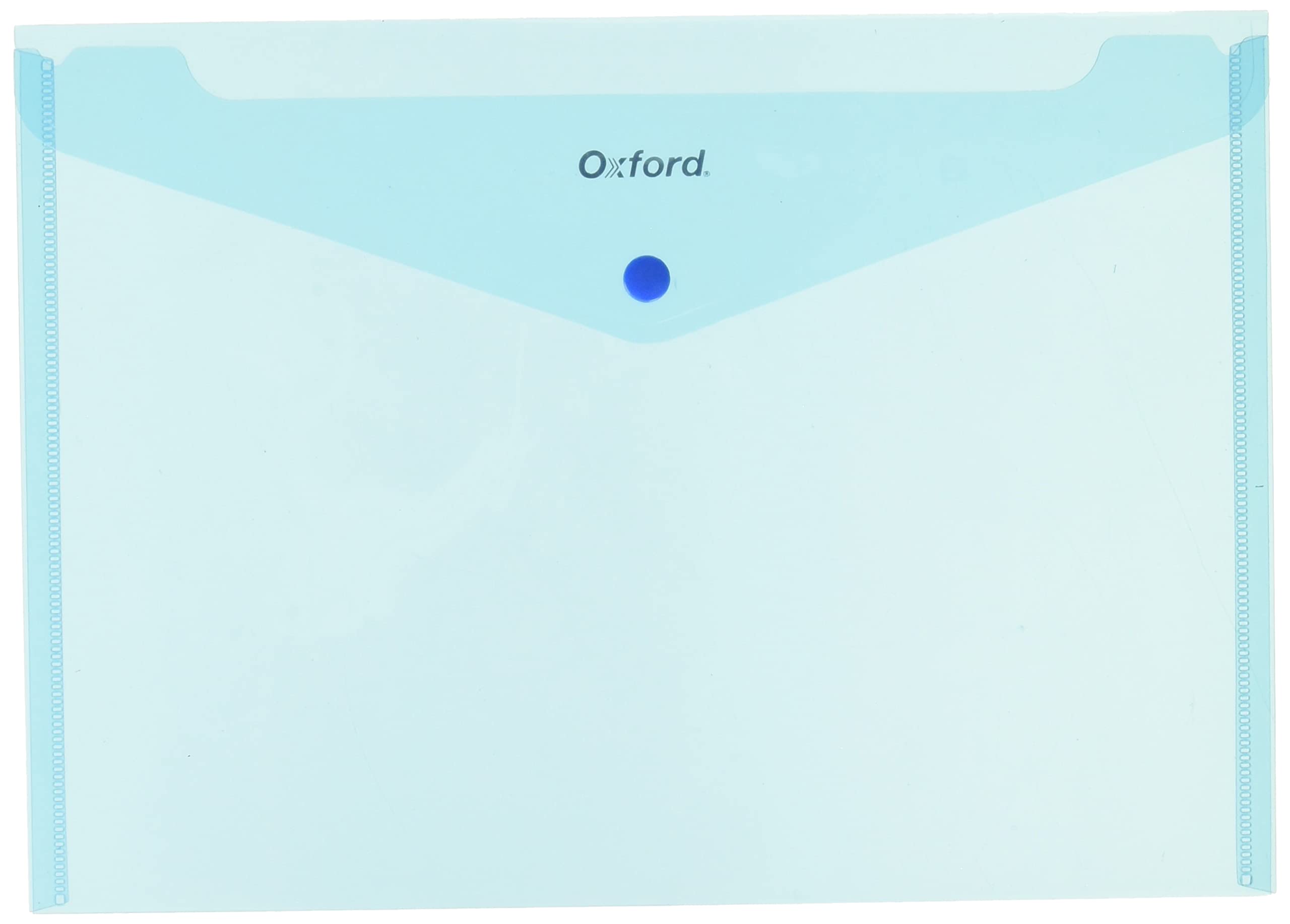 Sobre porta documentos horizontal Oxford Sobre extra resistente, abertura lateral para introducir los documentos en forma horizontal, con broche de presión.                                                                                                                                              carta color azul                        - F412A