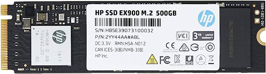 LM-SSD HP MODELO NMVE PCI-E GEN3X4, 500G SSD HP MODELO EX900 NMVE PCI-E GEN3X4, 500GB A 2150 MB/S , PARA EQUIPOS DE ESCRITORIO, LAPTOPS, ULTRABOOK, GAMING                                                                                                                                               HP                                       - HP