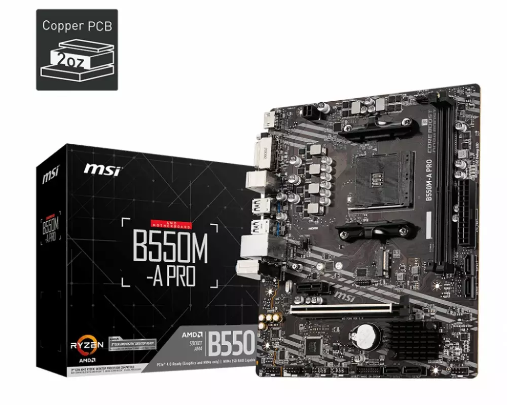 TARJETA MADRE MSI B550-A PRO ATX AM4 4RAM PCIE 4.0 DDR4 - B550-A PRO