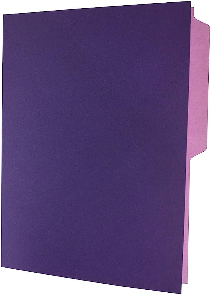 Folder de color Pendaflex carta color vi Papel manila color stock de 9.5 pts., doble tonalidad: interior y exterior para evitar la perdida de documentos, pre-suajado superior y lateral para broche de 8 cm, dobleces adicionales para expansión de hasta 2 cm, caja con 25 piezas.                     oleta ceja 1/2 caja con 25 pzas          - C0025 1/2 VI