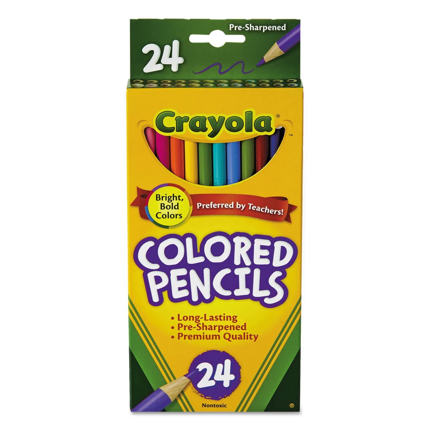 Lápices de colores Crayola con sacapunta Lápices de colores, puntas fuertes y resistentes, no tóxicos.                                                                                                                                                                                                   s 24 piezas                              - 684024