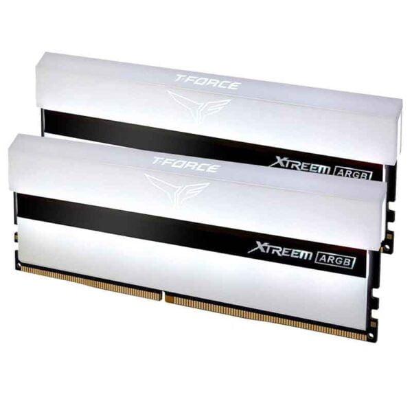 MEMORIA RAM DIMM TEAMGROUP TFORCE XTREEM ARGB 64GB 32GBX2 DDR4 3200MHZ BLANCO TF13D464G3200HC16CDC01 - TF13D464G3200HC16CDC01