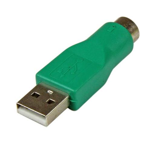 PARA TECLADO O MOUSE USB A CONECTOR PS/2 MINIDIN - 1X MACHO USB - HEMBRA MINI-DIN - VERDE - STARTECH.COM MOD. GC46MFGC46MF
