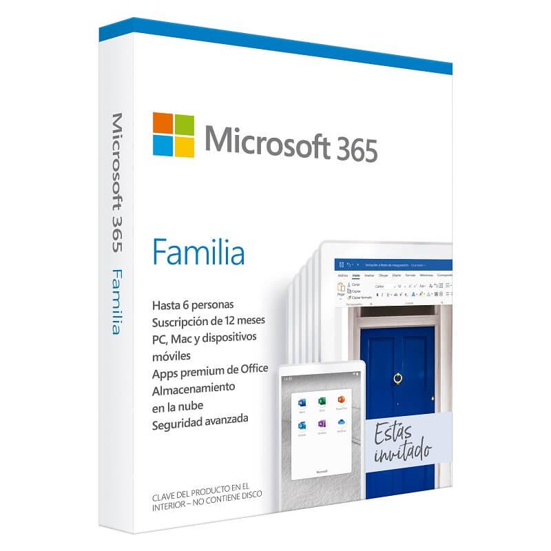 MICROSOFT 365 FAMILY SPANISH  1YR- 5USR  (6GQ-01220) - Código: 6GQ-01220 | Compra en Guadalajara