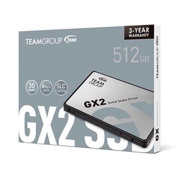 SSD INTERNO TEAMGROUP GX2 CLASSIC 512GB 2.5 SATA III ECC NEGRO PLATA T253X2512G0C101 - T253X2512G0C101