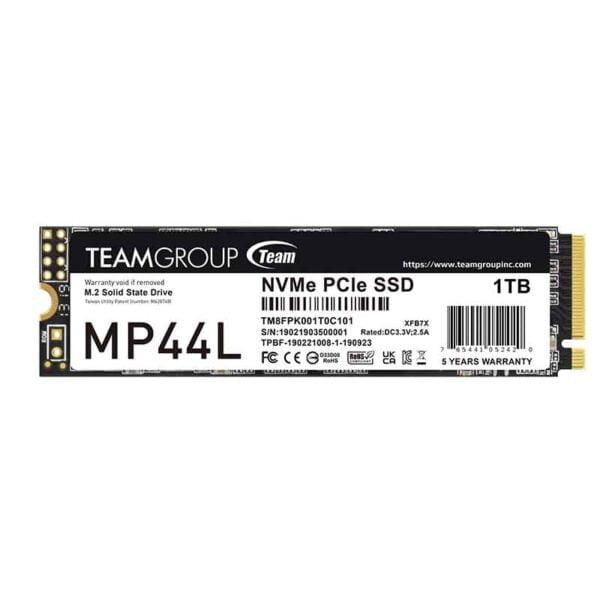 SSD INTERNO TEAMGROUP MP44L 1TB M.2 PCIE GEN4 NVME 1.4  5000 4500 MBS TM8FPK001T0C101 - TM8FPK001T0C101