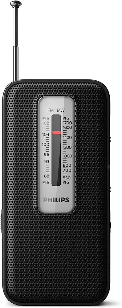 Philips Portable AM/FM Radio Metal grill Headphone port for private listening TAR1506/37 UPC 840063201743 - TAR1506/37
