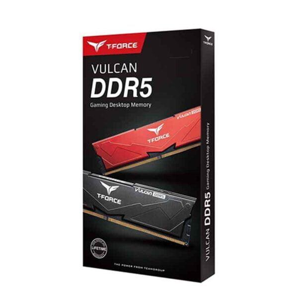 Memoria Ram Dimm Teamgroup T Force Vulcan 16Gb Ddr5 5200Mhz Pc5 41600 Cl40 Negro Flbd516G5200Hc40C01 - TEAM GROUP