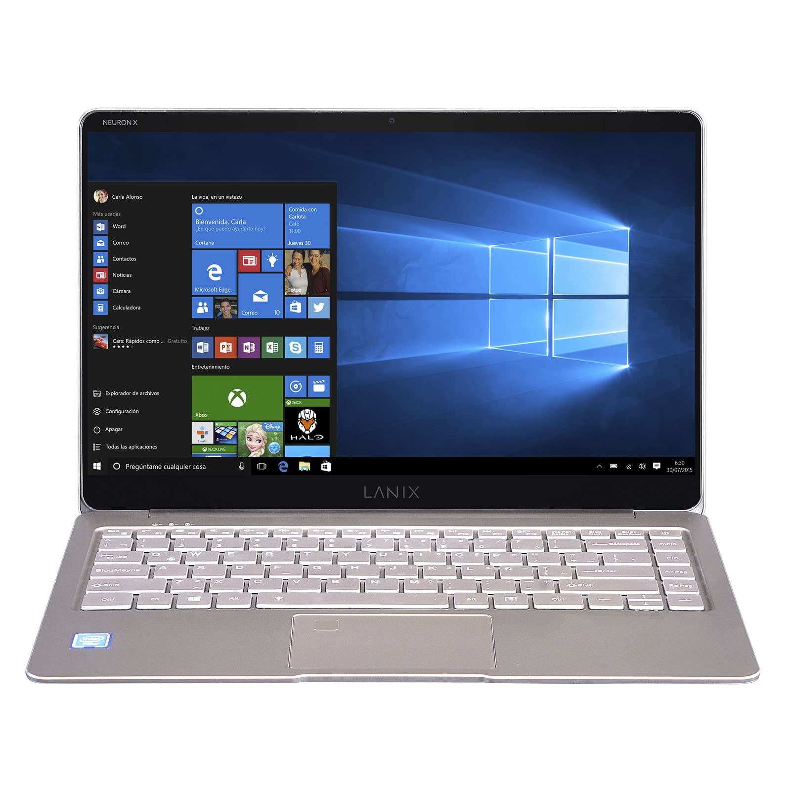 Laptop Lanix 141 Celeron N4020 8Gb128Gb Ssd Full Hd Teclado Iluminado Producto Metal Aluminio - LANIX