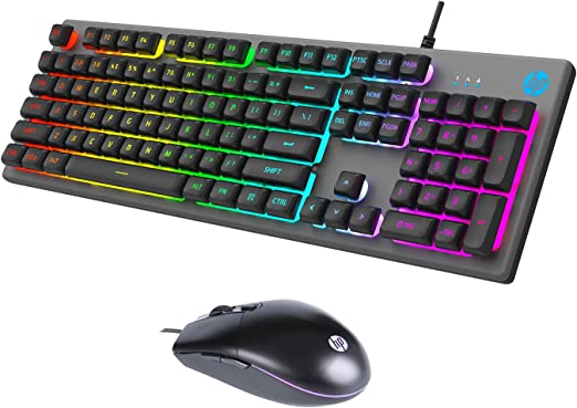 HP GAMING KEYBOARDMOUSE KM300F WIRED GAMING COMBO COLORFUL BACKLIT UPC 6948391228235 - KM300F