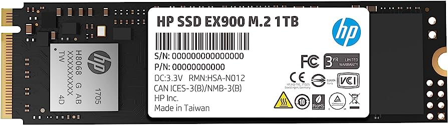 LM-SSD Hp Modelo Ex900 Nmve Pci-E Gen3X4 SSD Hp Modelo Ex900 Nmve Pci-E Gen3X4, 1TB A 2150 Mb/S , Para Equipos De Escritorio, Laptops, Ultrabook, Gaming - 07 5XM46AAB EX900