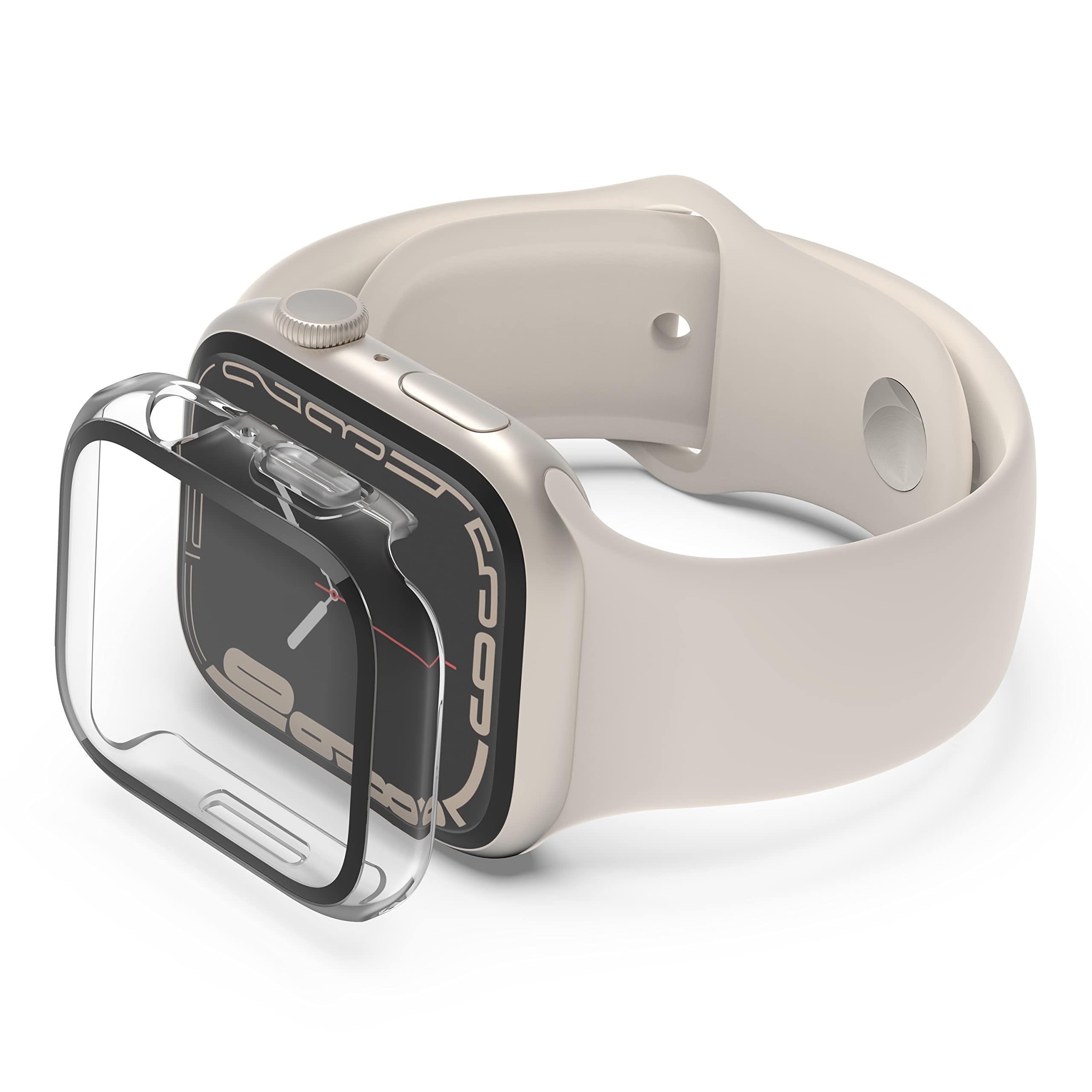 Belkin Screenforce  Tapa Protectora Para Reloj Inteligente  Curvada Templada 2 En 1  Policarbonato Vidrio Templado  Transparente  Para Apple Watch 45 Mm - OVG004zzCL-REV