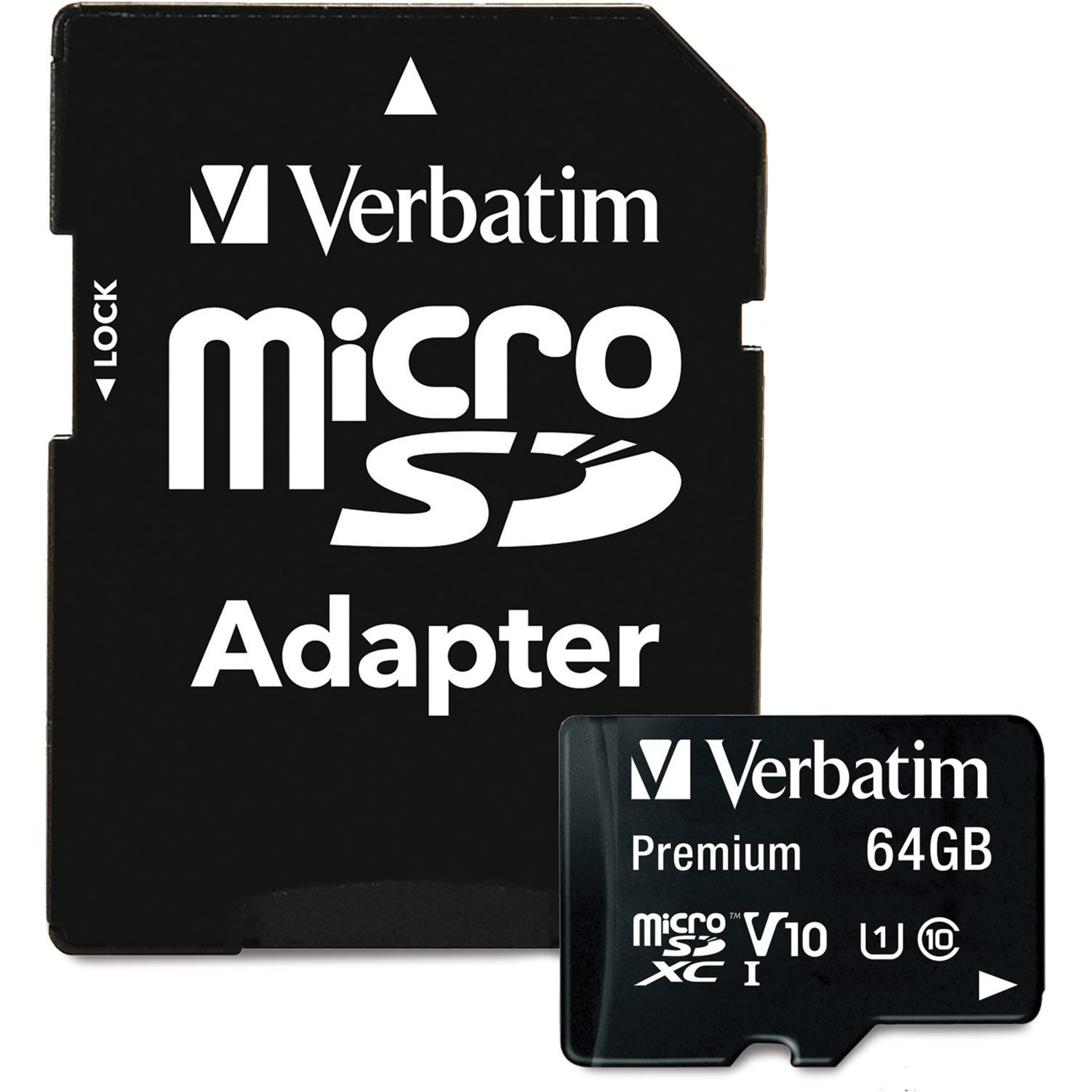 MICROSDXC PREMIUM VERBATIM 64GB CLASE 10 MICROSDXC PREMIUM VERBATIM 64 GB CON ADAPTADOR, UHS-I V10 U1 CLASE 10                                                                                                                                                                                           CON ADAPTADOR                            - 44084