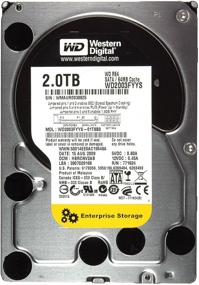 Western Digital  Hard Drive  Internal Hard Drive  2 Tb  35  Sata - WD2003FYYS/PUL
