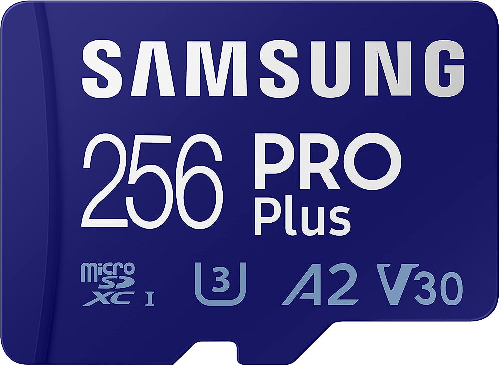 SAMSUNG PRO Plus + Adapter 256GB microSDXC Up to 160MB/s UHS-I, U3, A2, V30, Full HD & 4K UHD Memory Card for Android Smartphones, Tablets, Go Pro and DJI Drone MB-MD256KA/AM UPC  - SAMSUNG