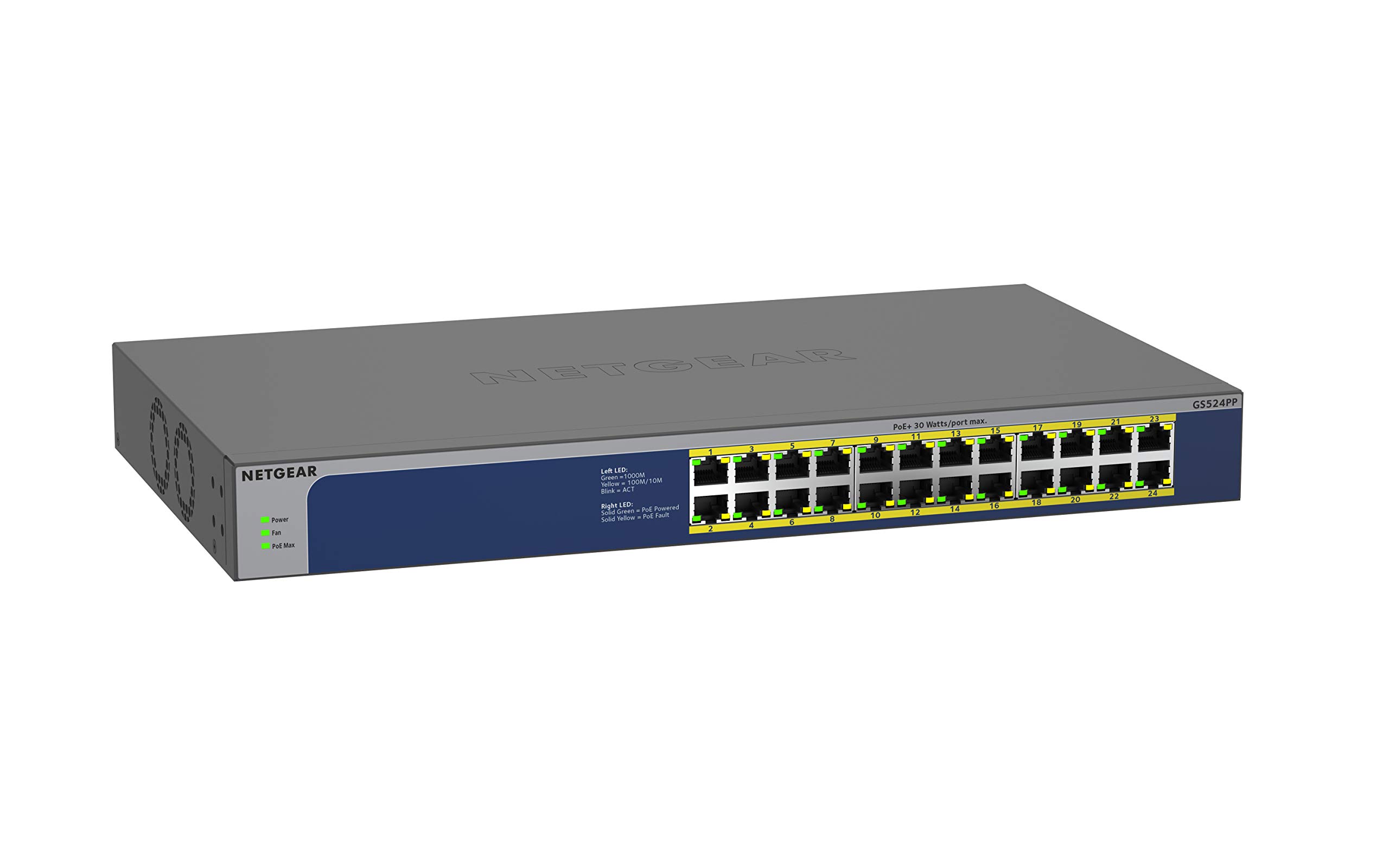 GS524PP-100NAS Netgear GS524PP Ethernet Switch GS524PP-100NAS UPC 